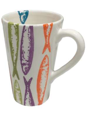 Caneca Cónica Grande com Tampa Amarela