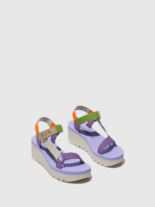 Sandálias YEFA Cinza/MultiColor/Violeta