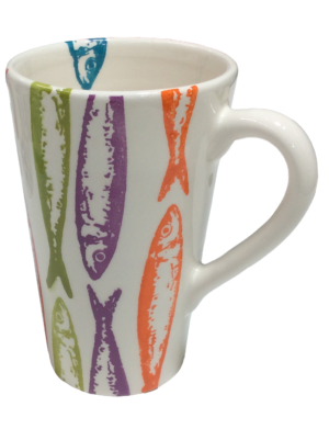 Caneca Cónica Grande com Tampa Laranja