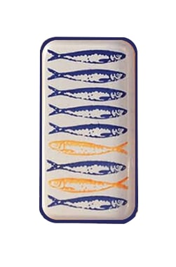 Travessa Pequena Sardinha Cobalto Filamento Cobalto